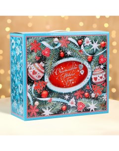 Коробка подарочная новогодняя Биг бокс, сундучок, 34×30×14 см Upak land