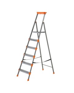 Стремянка СМ6, широкие ступени, высота до рабочей площадки 1290 мм, 6 ступеней Ника
