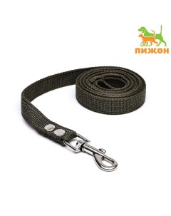 Поводок брезентовый 2 м × 2 см, тёмно-зелёный Пижон