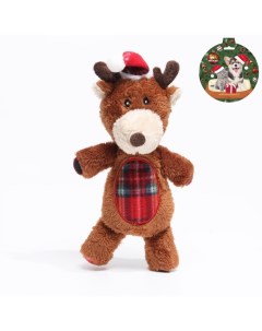 Игрушка мягкая для собак «Олень» с пищалкой, 31×17 см Пижон