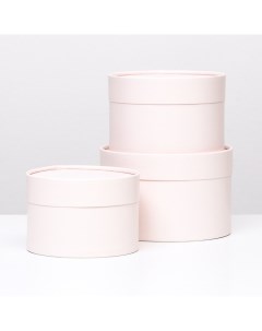 Набор шляпных коробок 3 в 1, кремовый, 16×10.14×9.13×8.5 см Upak land