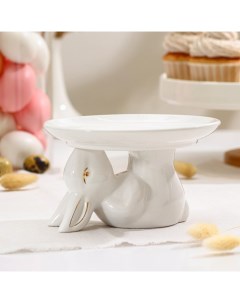 Блюдо для десертов «Зайка в золотом», 16×9,5 см Доляна