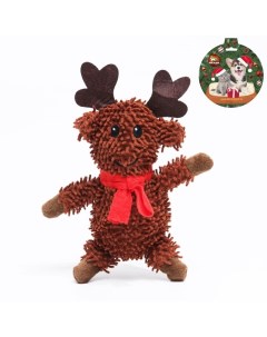Игрушка мягкая для собак «Олень» с пищалкой, 26×18 см Пижон