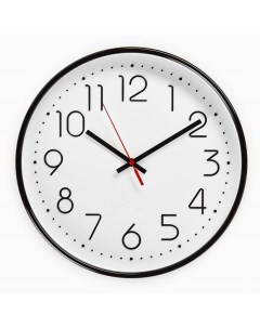 Часы настенные, серия: Классика, плавный ход, d-30.5 см, черные Troykatime