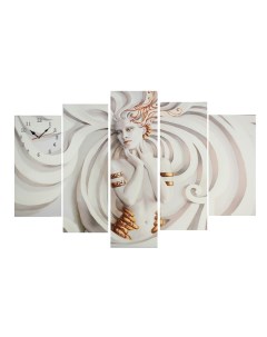 Часы-картина настенные, модульные «Скульптура девушки», бесшумные, 80×140 см Сюжет
