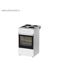 Плита Darina 1 B EM 341 406 W, электрическая, 4 конфорки, 43 л, эмаль, без гриля, белая