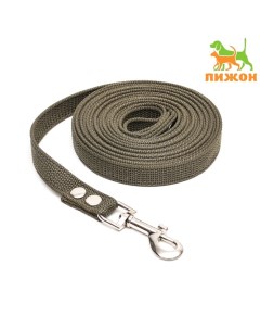 Поводок брезентовый 5 м × 2 см, тёмно-зелёный Пижон