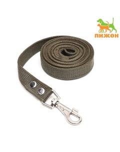 Поводок брезентовый 3 м × 2.5 см, тёмно-зелёный Пижон