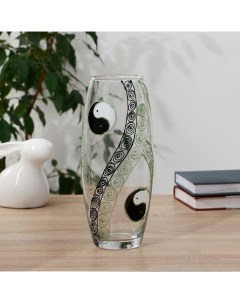 Ваза FLORA «Инь-Янь», d=7.5 см, 10×26 см, стекло Керамикс