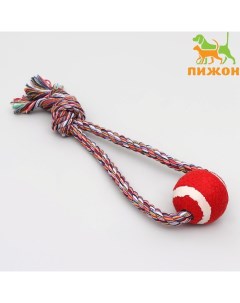 Игрушка канатная «Вираж» с мячом, до 135 г, до 37 см, микс цветов Пижон