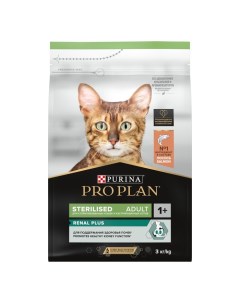 Сухой корм для стерилизованных кошек, лосось, 3 кг Pro plan