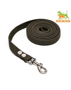 Поводок брезентовый 3 м × 2 см, тёмно-зелёный Пижон