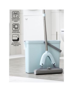 Швабра с отжимом и ведром, швабра ПВА, ведро для полоскания 11 л Raccoon