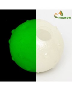 Игрушка для собак, светящаяся в темноте, «Шар с пупырками», 5.5 см Пижон