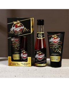 Подарочный набор «Мужик», гель для душа пиво 250 мл и гель для бритья 110 мл Чистое счастье