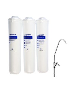Система для фильтрации воды «Аквафор» Кристалл А, К5/К2/К7, 26×9×35 см, с краном, 2 л/мин