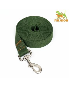 Поводок брезентовый, 3 м × 2.5 см, хаки Пижон