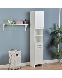 Шкаф – пенал для ванной комнаты, 330×330×1850 мм, цвет белый Клик мебель