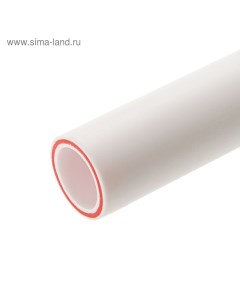 Труба полипропиленовая, армированная стекловолокном, d=20×2.8 мм, SDR=7.4, PN20, 4 м Valfex