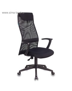 Кресло руководителя «» KB - 8, с подголовником, на колёсиках, экокожа/сетка, цвет чёрный Бюрократ