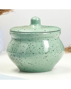 Горшочек для запекания «Гармония», 1,3 л, 16×13 см, зелёный Борисовская керамика