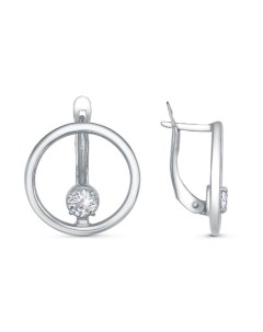 Серьги «Окружность», посеребрение с оксидированием, цвет белый Красная пресня