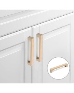 Ручка скоба 175 мм мебельная деревянная Y8, Бук, 1 шт. Tundra