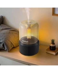 Увлажнитель воздуха Kitfort КТ-3801, ультразвуковой, 4.5 Вт, 0.12 л, ароматизация, чёрный