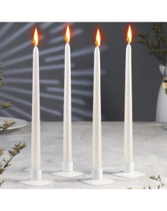 Набор свечей античных, 2.2×30 см, 4 шт., перламутровый металлик Богатство аромата