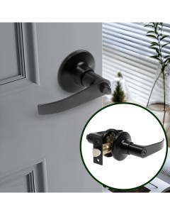 Защелка (мод.3182), межкомнатная, фиксатор, матовая, чёрная Tundra