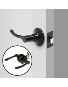 Защелка (мод.3186), межкомнатная, матовая, чёрная Tundra