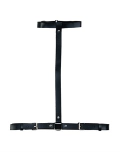 Портупея БДСМ женская, на грудь, регулируемые ремни, экокожа, черный Оки-чпоки