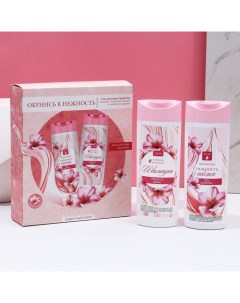 Подарочный набор косметики «Нежность», гель для душа и шампунь для волос, 2×250 мл Чистое счастье