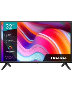 Телевизор Hisense 32A4K, 32", 1366×768, DVB-T2/C/S2, HDMI×3, USB×2, Smart TV, черный