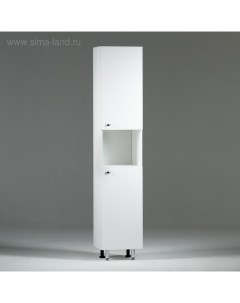 Шкаф - пенал для ванной комнаты "Вега 3600" белый, 36×30×181 см Клик мебель
