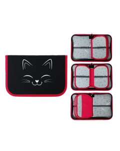 Пенал школьный, 3 секции, 14×21×4 см «Котик» Calligrata