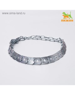 Ошейник строгий пластинчатый, цинк, 60 х 2,7 см Пижон