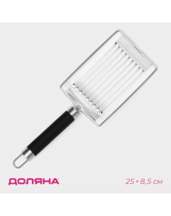 Яйцерезка Venus, нержавеющая сталь, чёрная Доляна