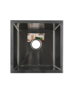 Мойка кухонная AFLORN AF94444, врезная, S=3.0 и 0.8 мм, 44×44×22 см, сифон, сатин Aflorn