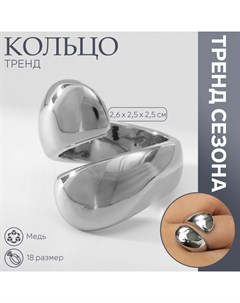 Кольцо металл «Тренд» объятия, цвет серебро, размер 18 Qf