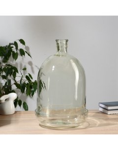 Ваза «Мини-флорариум», 16 л, h=45 см, d=25.5 см, d отверстия 4.5 см, d блюда 28 см, стекло, прозрачная Evis