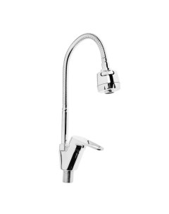 Смеситель для кухни Accoona A4850, однорычажный, гибкий излив, хром