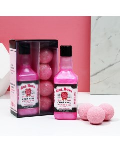 Подарочный набор косметики «Сияй ярче», гель для душа виски 250 мл и бомбочки для ванны 4×40 г Чистое счастье