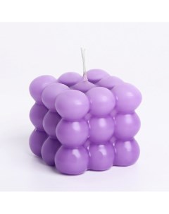 Свеча фигурная в подарочной коробке "Бабл куб" Богатство аромата