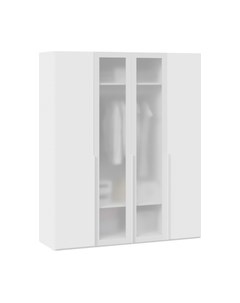 Шкаф ТриЯ Порто СМ-393.07.116 с 2 глухими и 2 стеклянными дверями Трия