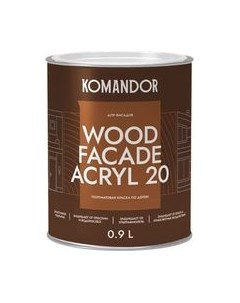Краска KOMANDOR Wood Facade Akryl 20 База А Командор