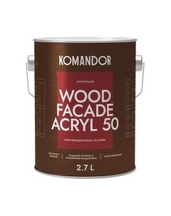 Краска Wood Facade Akryl 50 База А Командор