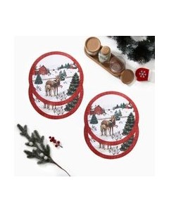 Набор сервировочных салфеток Этель Уютное Рождество 30x30 / 10649394