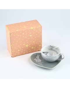 Кофейная пара «Самой нежной»: кружка 150 мл, блюдце Дорого внимание