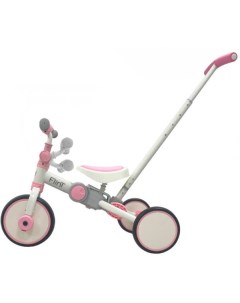 Беговел Flint С родительской ручкой BG-FP-109-4 Белый-розовый Bubago